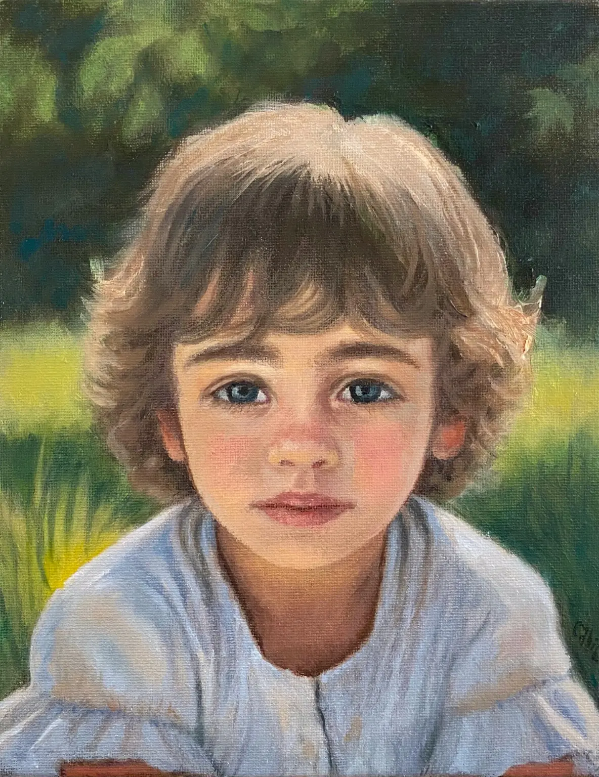 Clarté d’enfance — Huile sur toile de Caroline Thibault