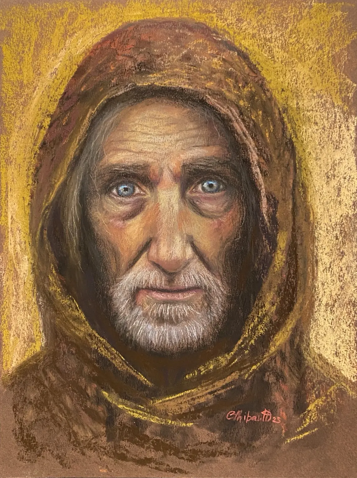 Noblesse invisible — Pastel sec sur papier Canson de Caroline Thibault